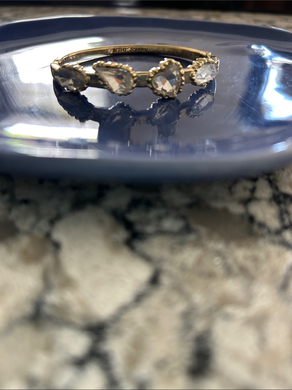 Betsy Johnson goldtone bracelet with bling - Picture 3 of 3